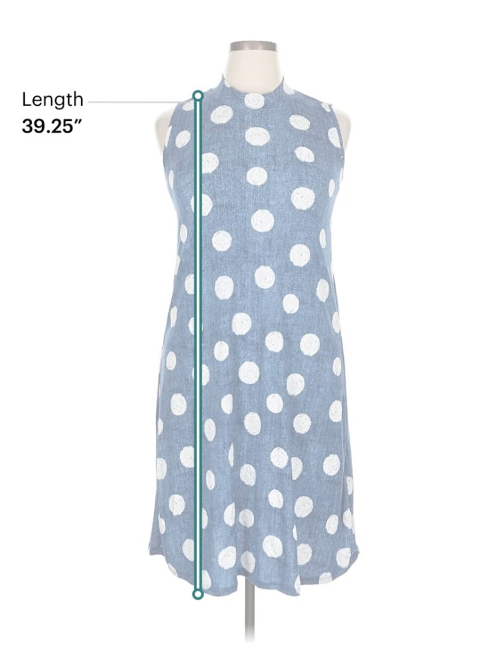 Cato Est. 1946 Royal Blue/White A-Line ,Polka Dot Dress - Size 14/16W - Picture 8 of 10